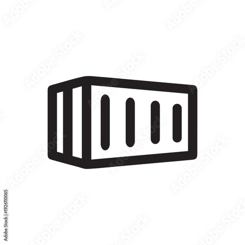 container icon vector from warehouse collection. Thin line container outline icon vector illustration. Linear symbol for use on web and mobile apps, logo, print media