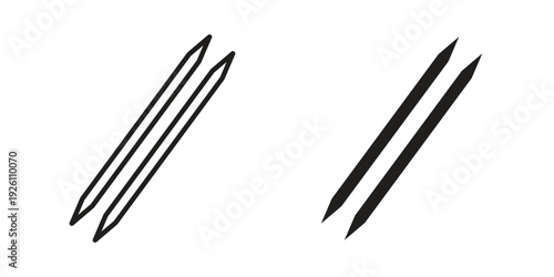 Toothpick icon vector logo design element. Vector emblem template.