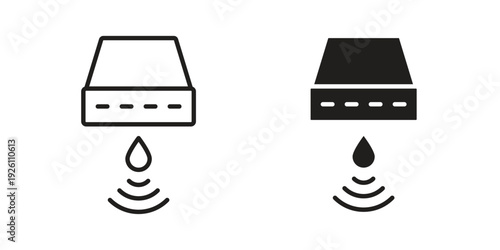 Water sensor icon vector logo design element. Vector emblem template.