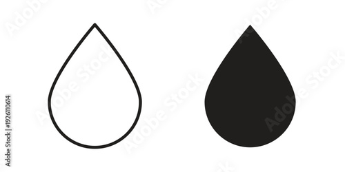 Water drop icon vector logo design element. Vector emblem template.