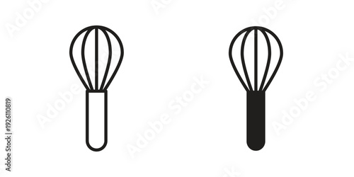 Whisk icon vector logo design element. Vector emblem template.