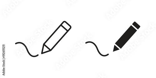 Write icon vector logo design element. Vector emblem template.