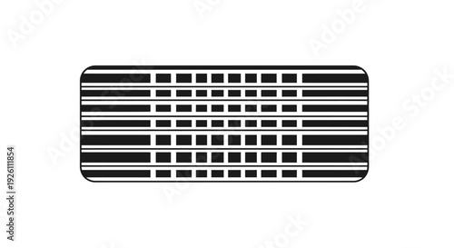 Black and white rectangular grille pattern with rounded corners.