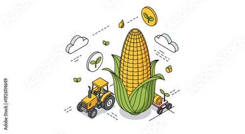 Illustration of Corn on the Cob.