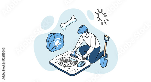 Man Working on Vinyl Record Player.