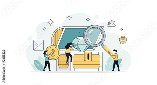 People Searching Through Large Email Inbox.