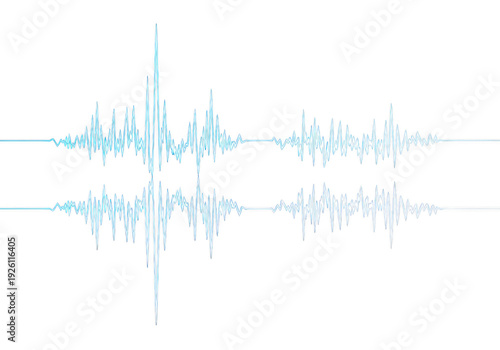 Seismic waveform graph depicting variations in ground motion over time