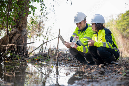 Conservationists are working together to inspect water from natural wells for impurities.