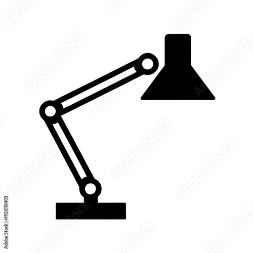 Adjustable Desk Lamp Vector Icon