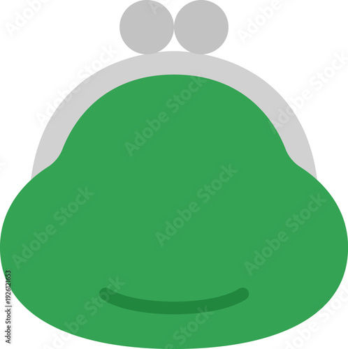 がま口財布のアイコンのイラスト