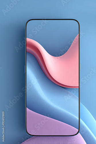 Soft pink and blue pastel gradient backdrop with smooth blend and central copy space for elegant banner layout