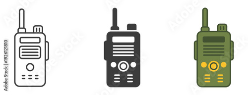 Walkie Talkie Icon, Vector Illustration of Communication Device, Military and Tactical Symbol