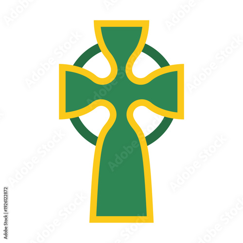 Celtic Cross Icon Traditional Irish Religious Symbol for Heritage Theme
