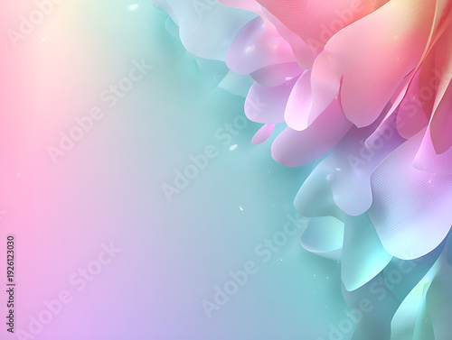 Pastel gradient background with soft pink and blue tones, elegant design and copy space for web banner presentation