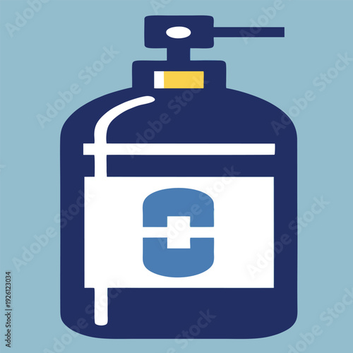 logo design vector icon illustration oxygen tank medical minimalist
