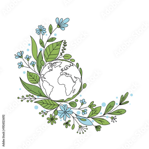 Wallpaper Mural Decorative environmental greeting card vector perfect for awareness posters. Torontodigital.ca