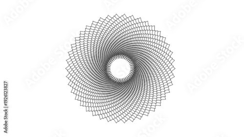 Geometric Spirograph Line Art Mandala Design