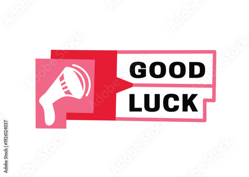 Vector modern symbol, Good luck illustration design. Banner art template for business, web.