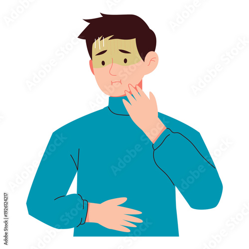 Gastric GERD Symptoms Medical Illustrations