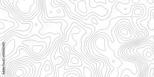 white topography map geography relief diagram texture design. Topography white background and black line world map texture design. Lines Topographic contour lines grid map seamless pattern.