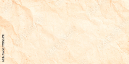 Vintage peach parchment paper texture background with organic wrinkled perfect for vintage stationery, natural cosmetic branding.	