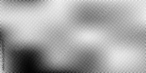Grunge halftone gradient background. Faded grit noise texture. White and black sand wallpaper. Retro pixelated backdrop. Anime or manga style comic overlay. Vector graphic design textured template