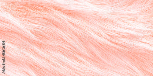 Detail of abstract texture background with sweet pink fur background of artificial fuzzy with flowing fibers creating a smooth.