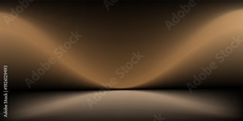 Bilde på lerret Golden brown studio background