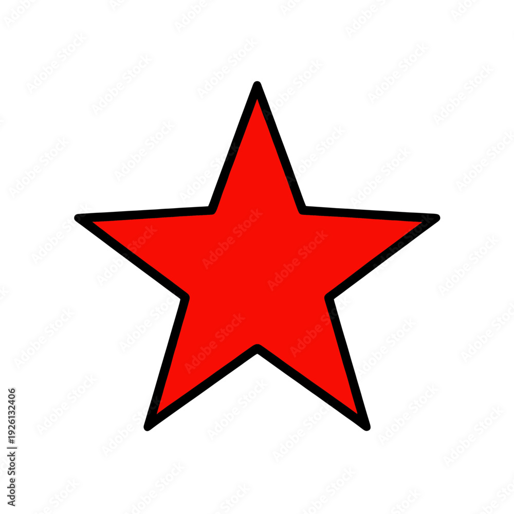 Fototapeta premium Red Star Vector Icon