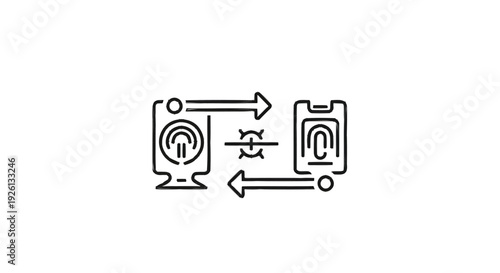 Biometric Data Transfer and Security Concept.