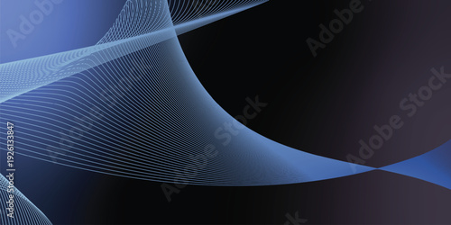 Smooth black and grey glowing ribbons intertwined with deep black gradient tones, set against a dark textured noisy background, crafted for eye-catching banner, header, or poster visuals.