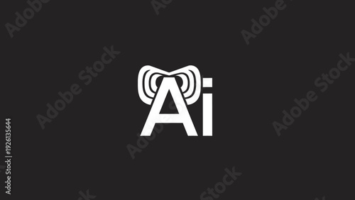 Abstract Ai Logo Symbol Representing Artificial Intelligence.