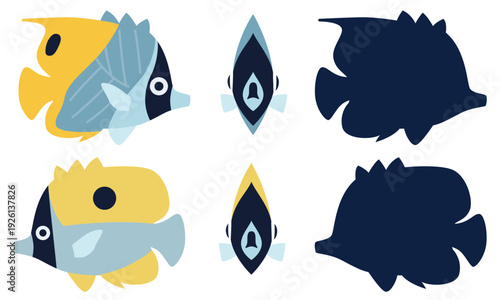 チョウウオのイラスト素材