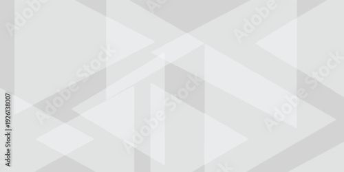 Abstract light gray background with overlapping transparent geometric triangles.