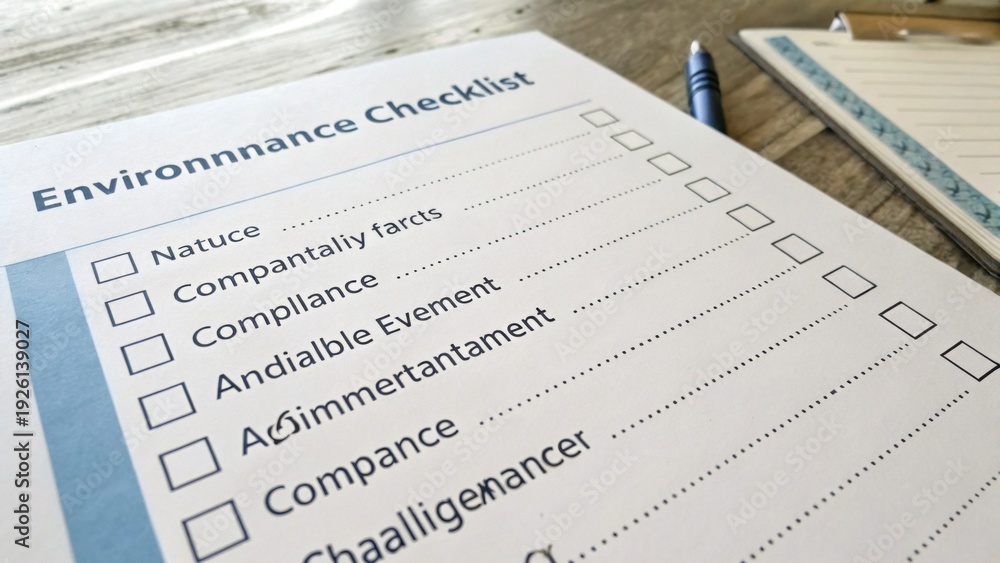 Obraz premium A checklist titled 