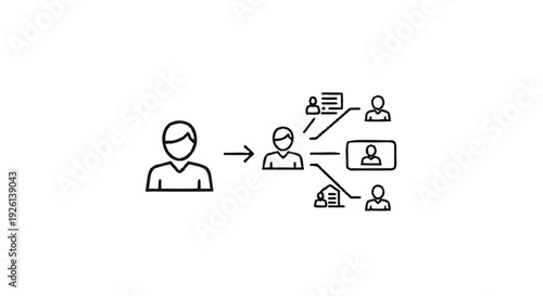 Business network diagram showing connections and relationships.