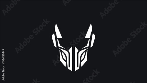 Abstract Geometric Wolf Head Logo Design.