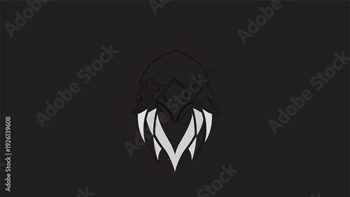 Abstract Geometric Wolf Head Logo Design.
