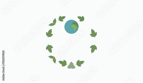 International Mother Earth Day Badge Style Greeting Card Vector on White