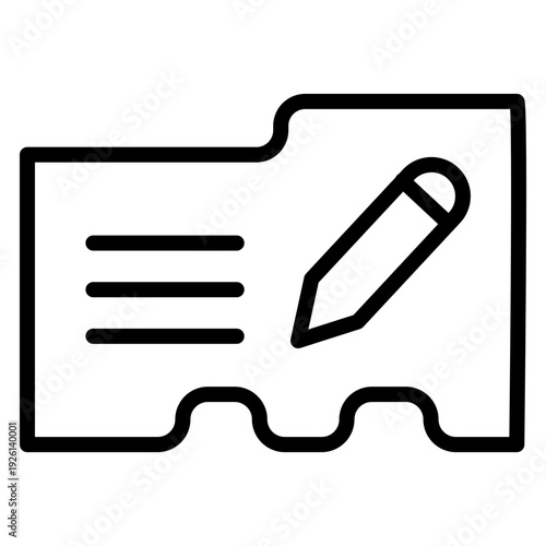 Blog Writing Vector Line Icon design