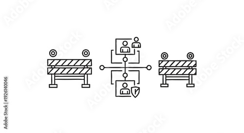 Business Network Security and Protection Concept.