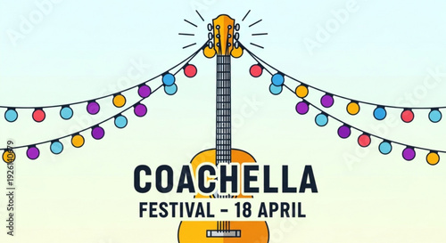 Coachella festival music event guitar string lights april 18th