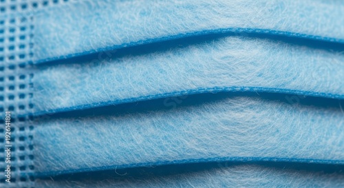Blue Medical Face Mask Closeup Texture.