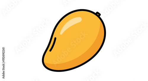 Yellow Mango Fruit Closeup View.