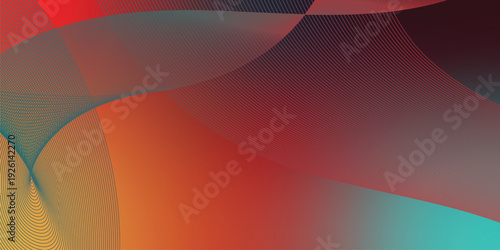 Glowing red, yeallow, and azure gradient waves flowing across a textured dark grainy background, with soft light highlights and smooth layered depth, ideal for modern header, banner, or poster design.