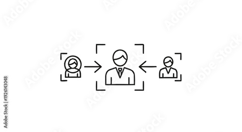 Business people connection and communication concept illustration.