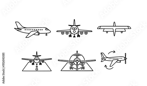 Mechanical Coil Spring Silhouette and Line Icons Collection Editable Stroke Industrial Vector on White