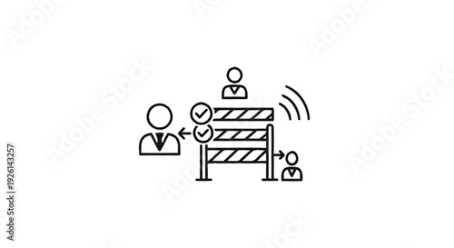 Business people overcoming obstacles and achieving goals.