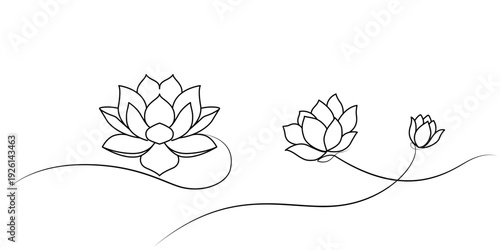 lotus flowers for Vesak day illustration