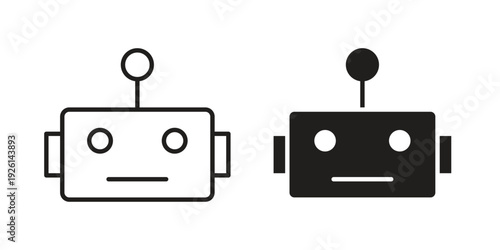 Bot icon vector illustrations. vector glyph flat icons